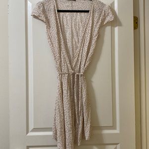 Brandy Melville Pink Floral Wrap Dress